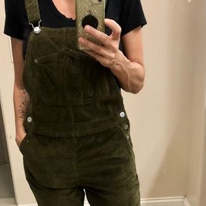Old Navy Army Green Corduroy Overalls